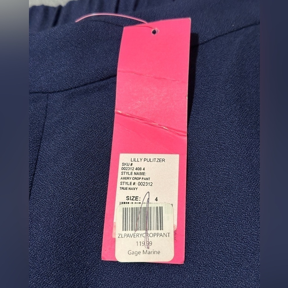*NWT* Lilly Pulitzer Avery Crop Pant True Navy Size 4 - Picture 6 of 11